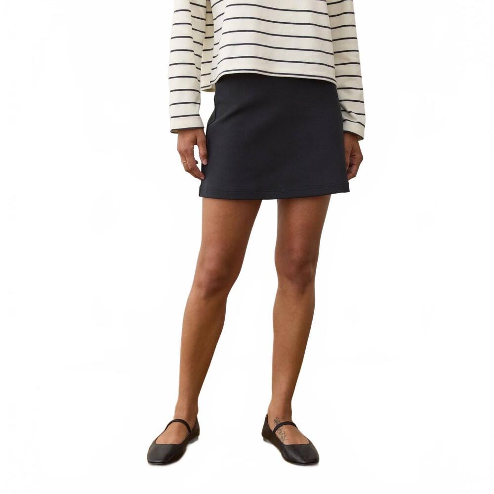 NEW MARINE LAYER nova mini skirt in washed black